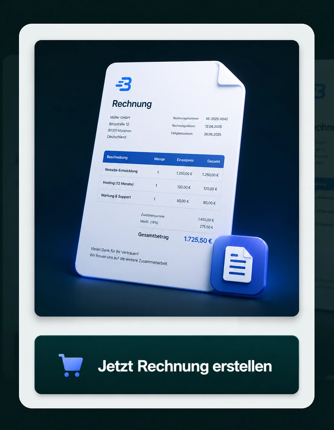 Billflow Rechnung – Deutschland